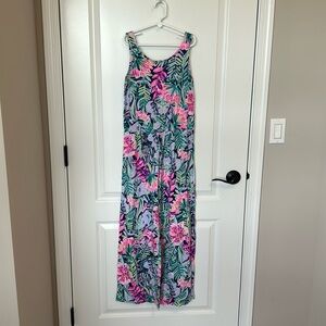 Lilly Pulitzer Girls Mini Kori Jumpsuit Multi Slathouse Soirée L (8-10)